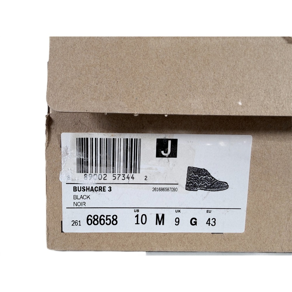 Clarks Bushacre 3 Chukka Boot NEW IN BOX Men 10 Black Red Wool Suede Lace Aztec - Picture 9 of 11